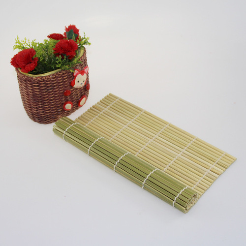 Large green leather sushi roll and white leather bamboo curtain DIY sushi making rice ball mold seaweed rice roll tool