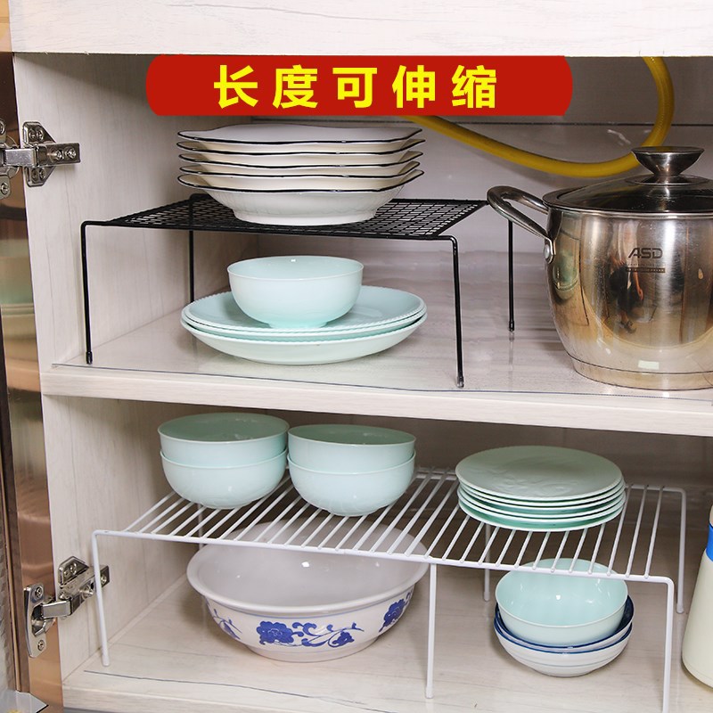 厨房调味料置物架铁艺橱柜省空间多功能伸缩组合放锅碗筷收纳架子