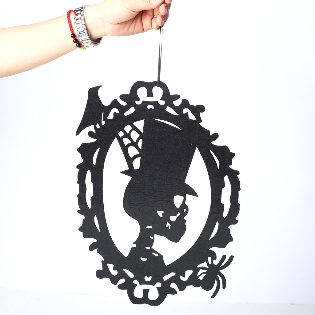 Fábrica al por mayor no tejido de Halloween puerta colgante y decoraciones de pared suministros de fiesta decoración colgante artesanía al por mayor