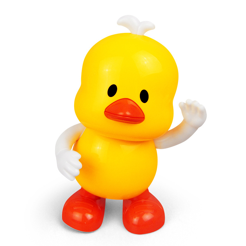 Tiktok mismo baile eléctrico pequeño pato lindo luz 12 música baile muñeca lindo pato juguete para niños
