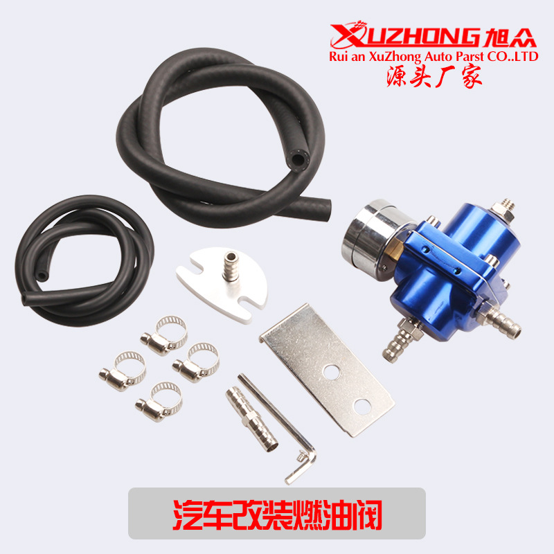Modificación del coche transfronteriza válvula reguladora de presión de combustible sobrealimentador cuadrado sobrealimentador regulador de presión de aleación de aluminio