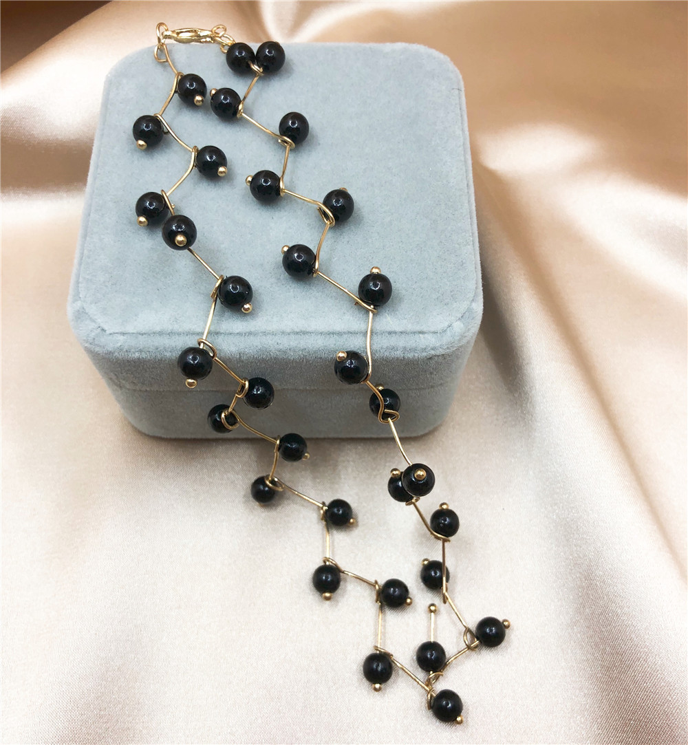 Cadena de clavícula de perla correa de cuello gargantilla femenina Collar corto simple joyería de cuello femenino Corea del Sur correa de Cuello estilo coreano