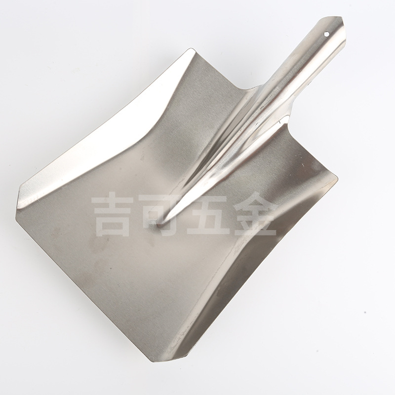 304不锈钢锹钛锨耐酸耐腐蚀316方头化工防磁铁锹加厚白钢平口洋铲