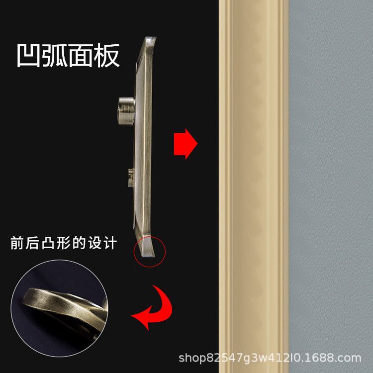 Venta al por mayor espesado anti-Cerradura de puerta de baño de vidrio de óxido con llave baño Baño sola lengua puerta de madera cerradura de puerta de acero plástico