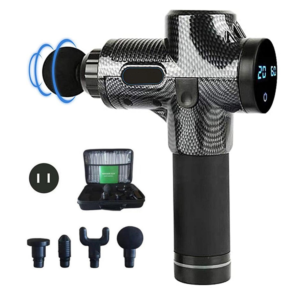 Venta directa de fábrica pistola fascial sin escobillas inteligente pantalla táctil pistola de masaje transfronteriza al por mayor relajación muscular fitness equipo de masaje