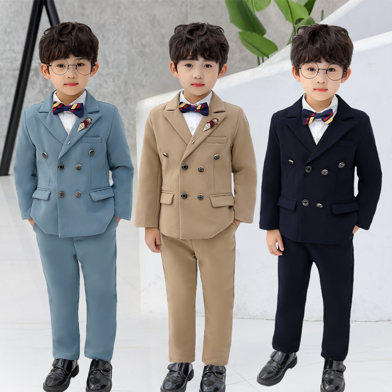 Children's small suit casual boy's 2025 spring dress boy's suit two-piece performance suit a generation of hair