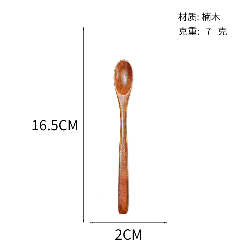 Nanmu Lotus Cuchara de madera pequeña de estilo japonés creativo Cuchara de miel Cuchara de licuadora de leche de café Cuchara de mango largo pequeña para el hogar al por mayor