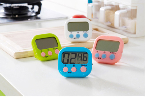 Kitchen electronic timer multifunctional positive and negative countdown timer student reminder large screen electronic timer