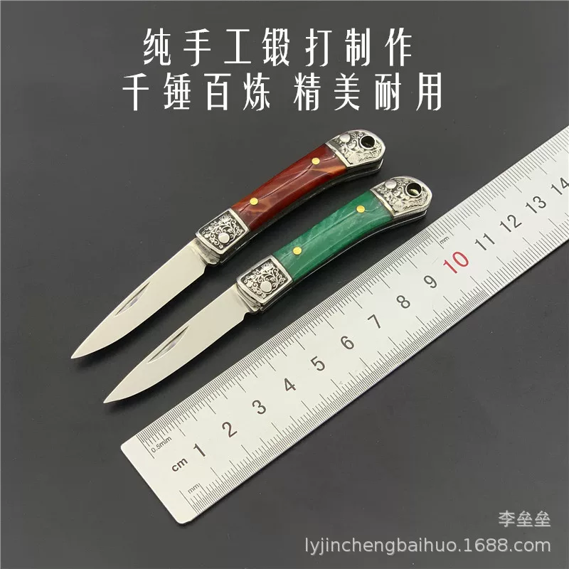 Guofeng ручная мини складная боевая сабля, складной меч, креативный походный нож для взлома, экспресс, фруктовый нож из нержавеющей стали