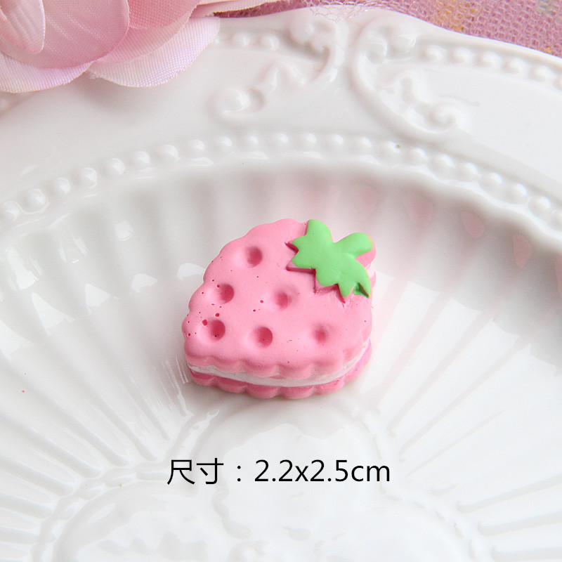 Accesorios de resina de galletas y pan de juguete de comida KT simulados, material para imanes de nevera de comida de juguete DIY, adornos para casa de muñecas.