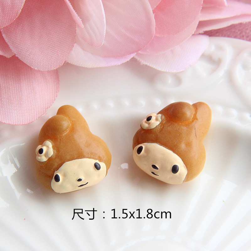 Accesorios de resina de galletas y pan de juguete de comida KT simulados, material para imanes de nevera de comida de juguete DIY, adornos para casa de muñecas.