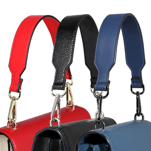 Factory direct supply handbag strap new style simple solid color black fashion versatile bag shoulder bag strap accessories