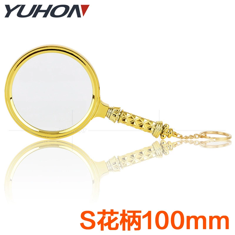 100 мм большой ручной позолоченный Золотой старик читает 10 раз увеличительное стекло производители на складе специальная оптовая продажа