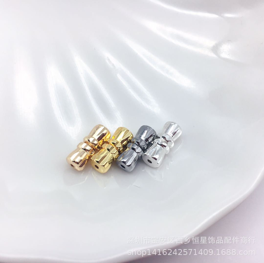 Joyería de bricolaje 14K hebilla de tornillo envuelto en oro collar de perlas de maní hebilla de la joyería [hebilla de maní de cromo]