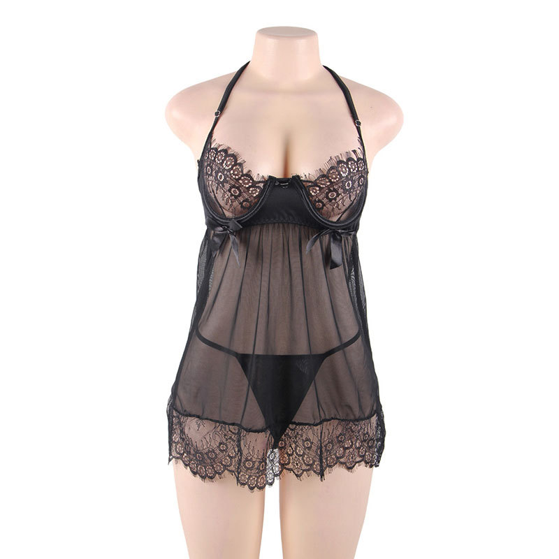 Comercio exterior europeo y americano más tamaño lencería sexy soporte de acero Correa camisón Amazon deseo suministro al por mayor 80636