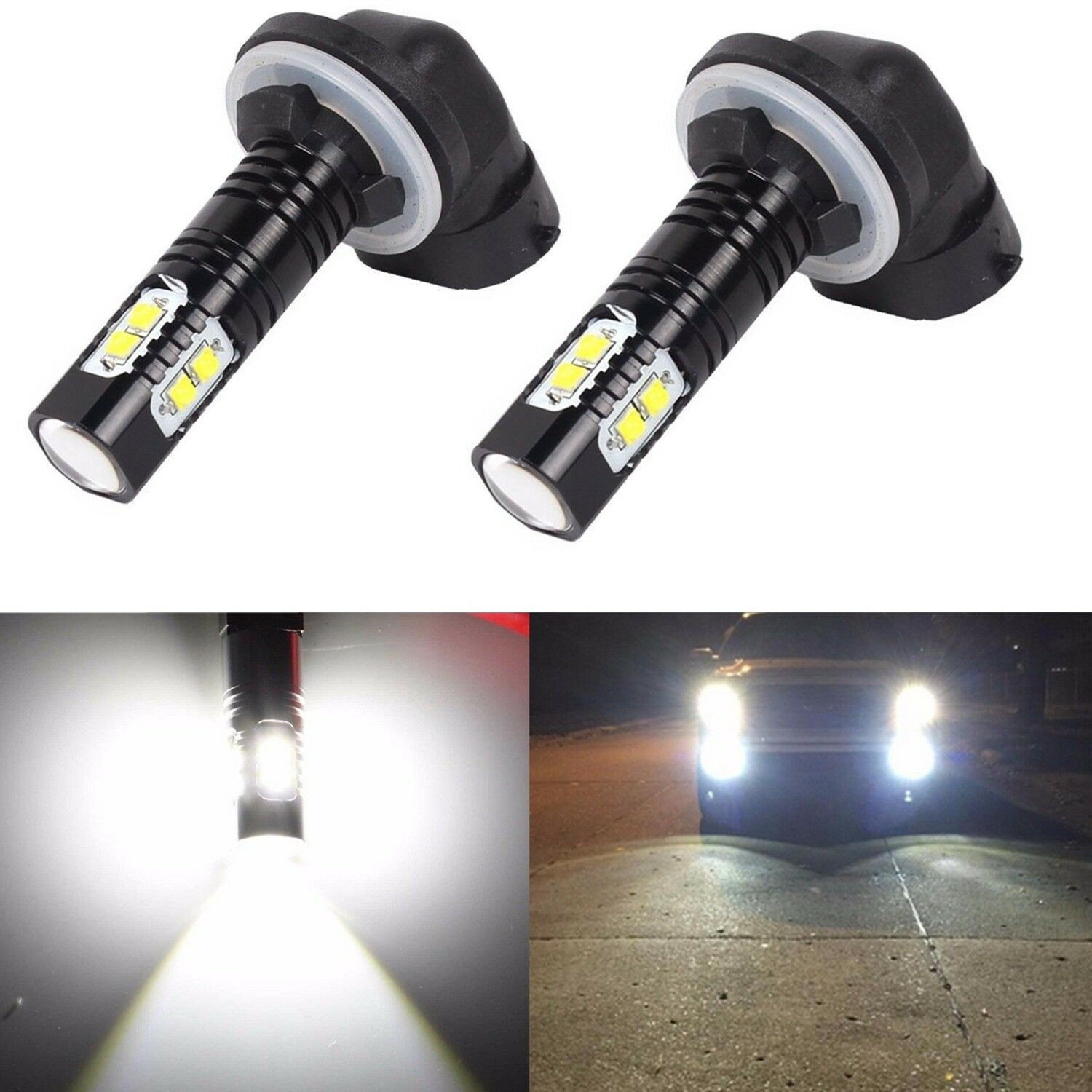 Fábrica directa de 50W de alto brillo de automóviles LED luz de niebla 881 50W 10 LED luz de niebla brillante suministro de stock