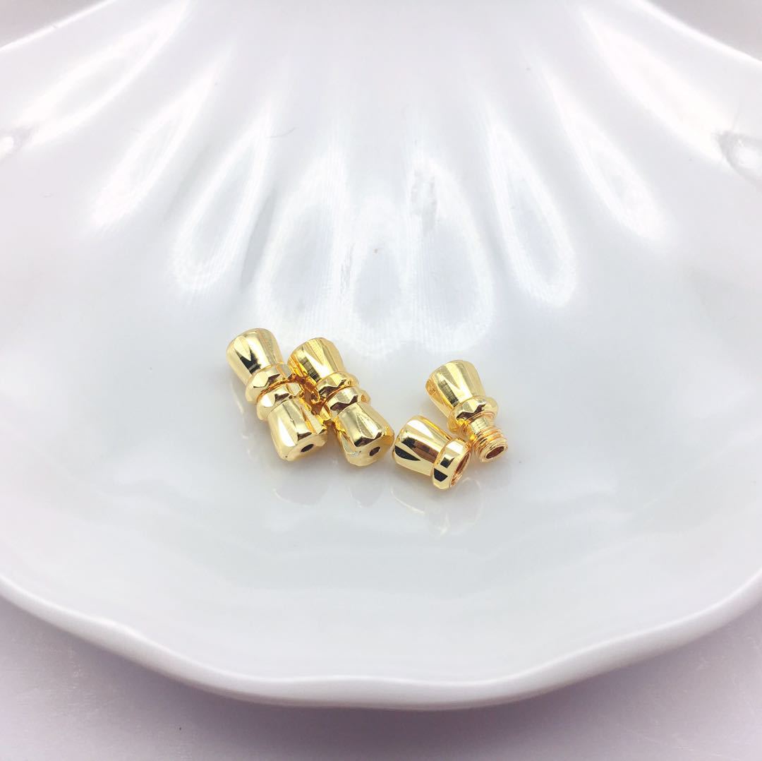 Joyería de bricolaje 14K hebilla de tornillo envuelto en oro collar de perlas de maní hebilla de la joyería [hebilla de maní de cromo]