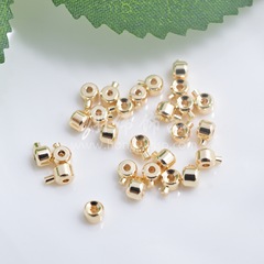 ジュエリーポジショニングビーズメッキ 14K ゴールドポジショニングビーズブレスレットネックレス手仕上げバックルワイヤーロープポジショニングバックル