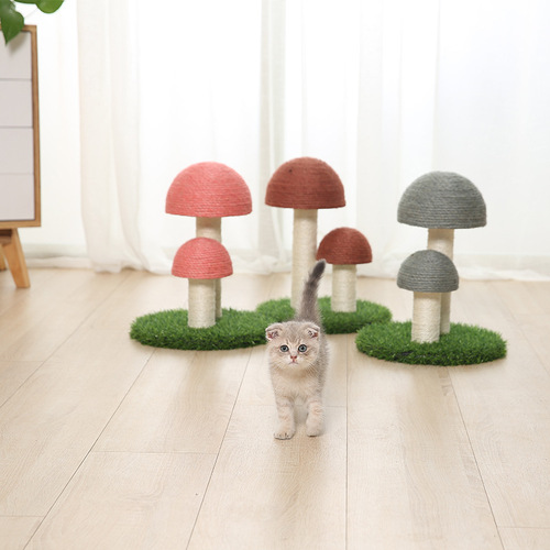 Cat tree pet supplies sky pillar mushroom cat scratch post round large pet wear-resistant cat toy wholesale