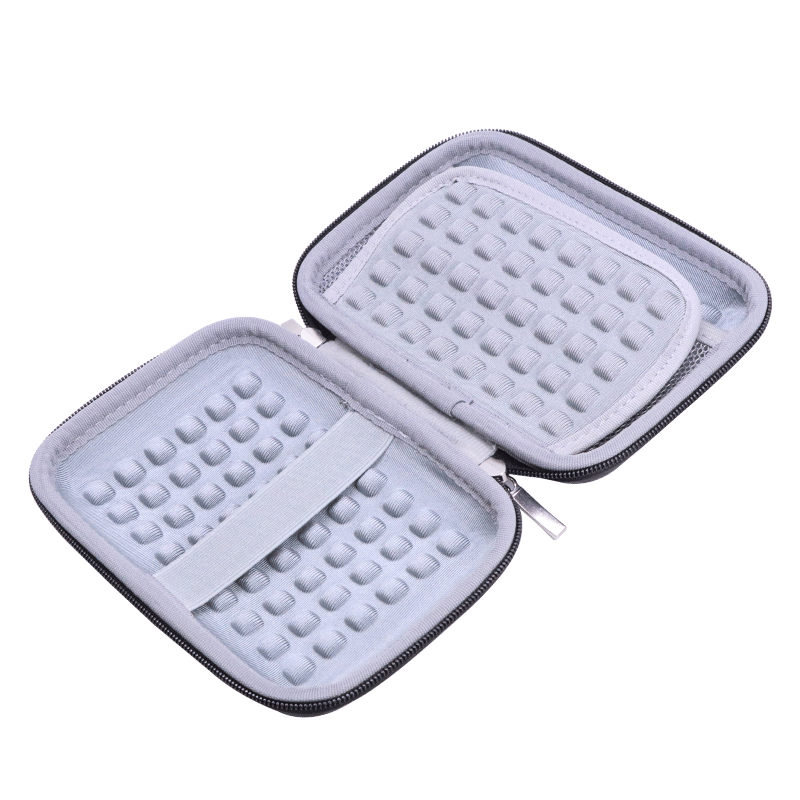 En stock caja de almacenamiento de disco duro de 2,5 pulgadas Eva bolsa de disco duro móvil Eva bolsa de almacenamiento de energía de cáscara dura caja de cremallera cuadrada
