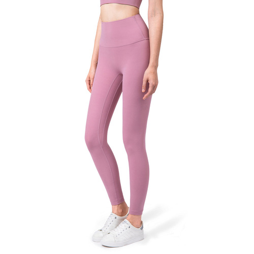 NULS Nude Autumn and Winter High Waisted Yoga Pants Women's Bodybuilding Pants Anti-rolling Butt Lifting Tummy Peach Pants Wear Nine-Point Pants Outside