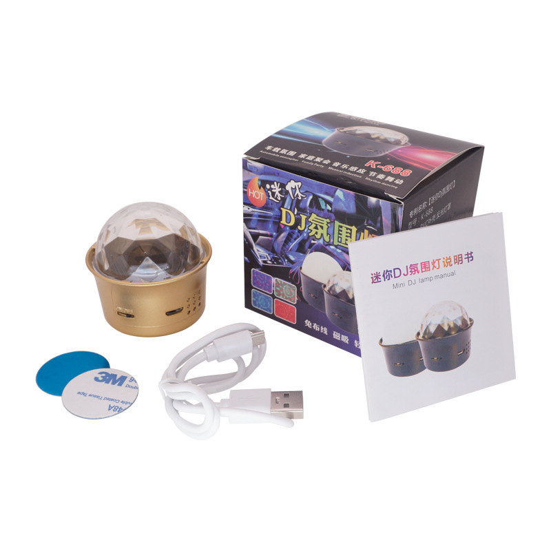 LED noche luz coche USB portátil DJ luz faro Navidad familia entretenimiento fiesta mini DJ faro