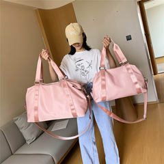 2024新款休閒大容量運動健身包韓版單肩手提行李袋簡約出差旅行包