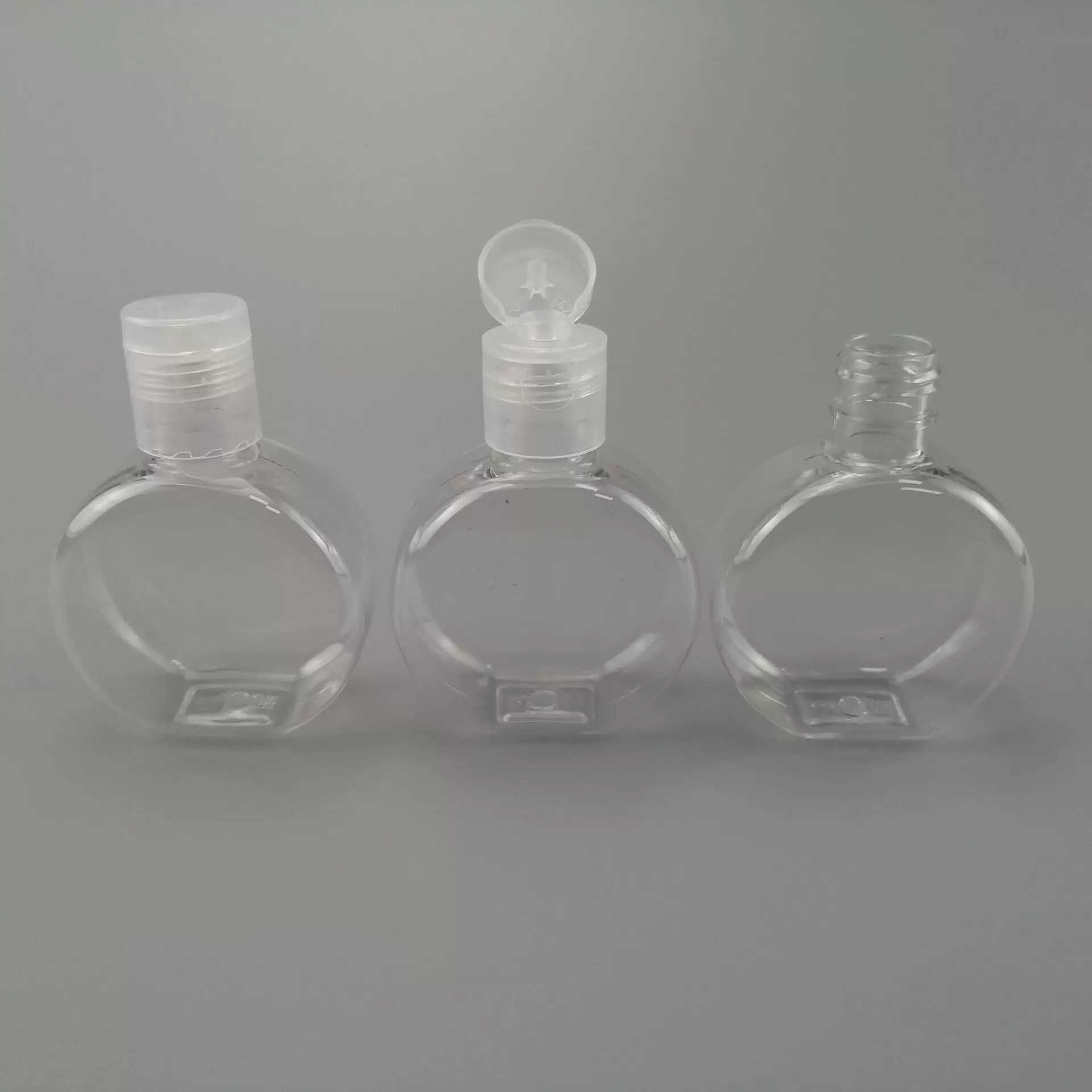 PET 30ML 免洗洗手液瓶子 圆扁形 塑料翻盖瓶  携带方便洗手液瓶