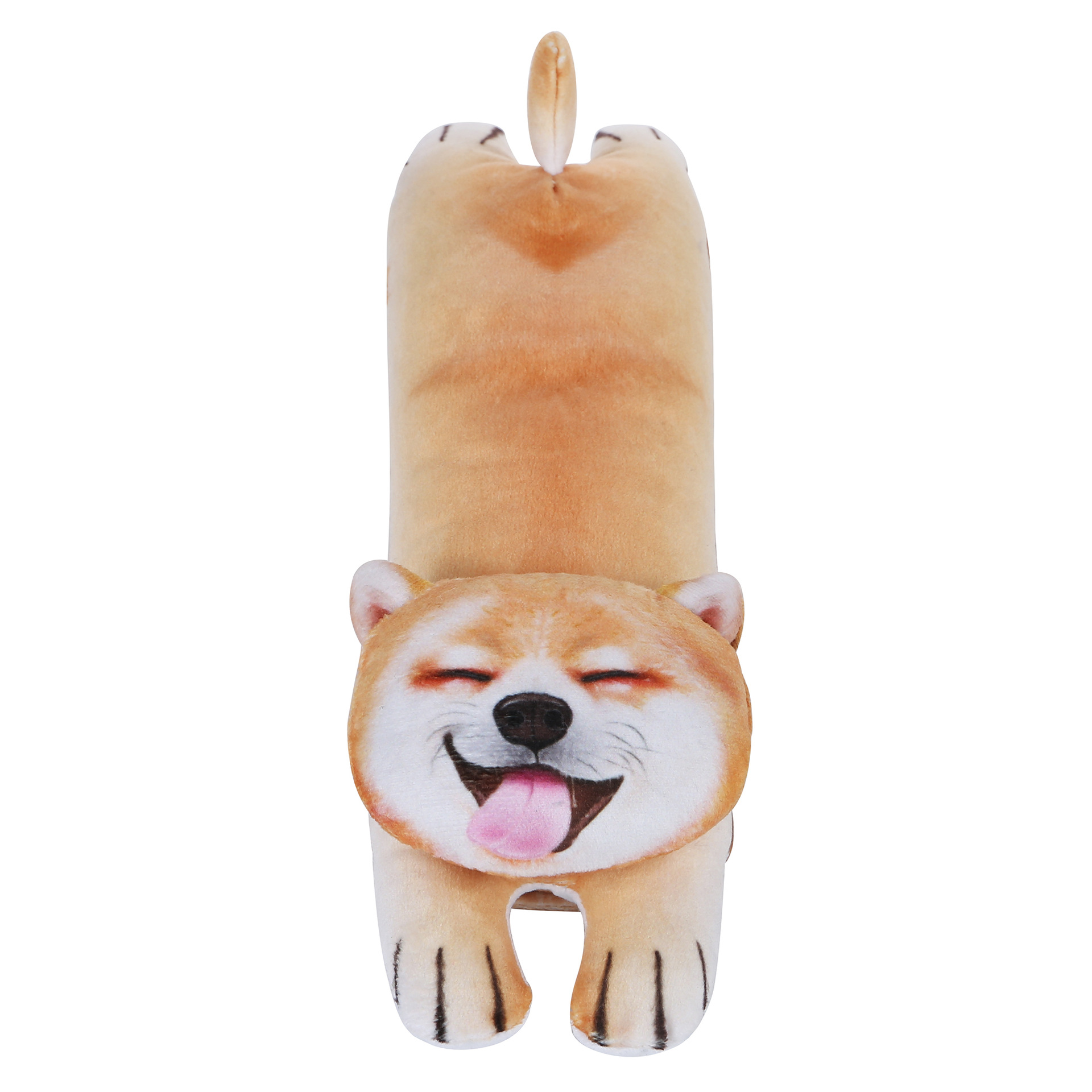 Pillow Car Seat | Katong Headrest - b-style-shoulder-strap-shiba-inu-with-tongue-out