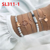 Fashionable bracelet, set, chain, European style, simple and elegant design