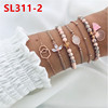 Fashionable bracelet, set, chain, European style, simple and elegant design