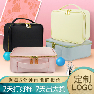 Factory spot wholesale fashion PU leather cosmetic case portable multi-functional large capacity counter big brand portable cosmetic bag