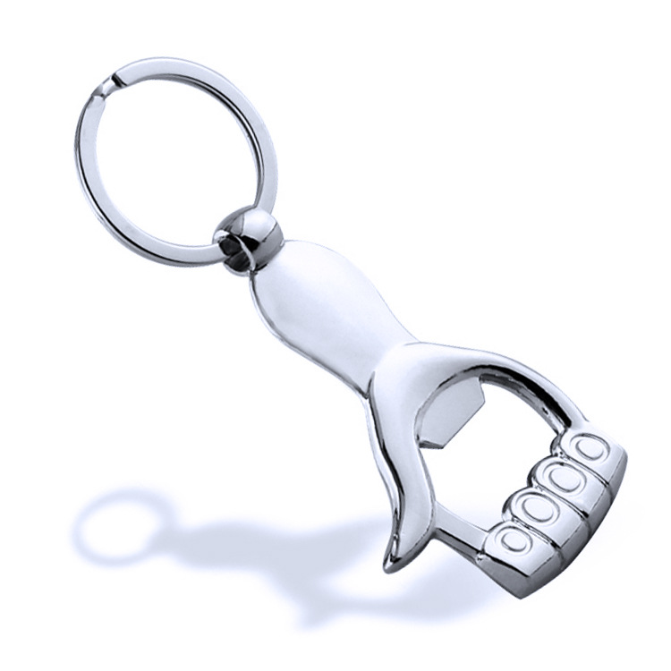 Metal Thumb Bottle Opener Keychain Car Key Pendant Creative Gift Laser Engraving LOGO