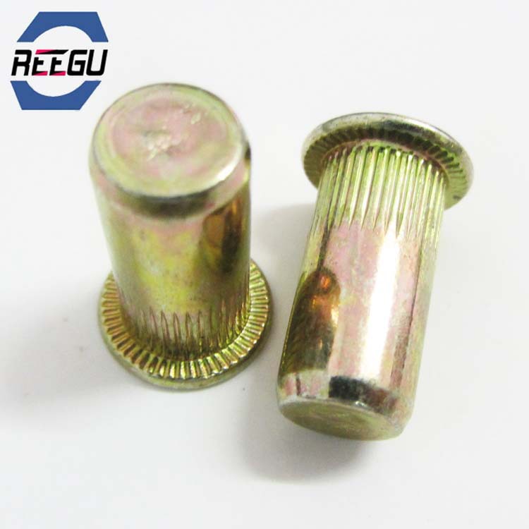 铆螺母厂家平头条纹盲孔拉铆螺盲孔拉铆螺母 不锈钢盲孔拉铆螺母