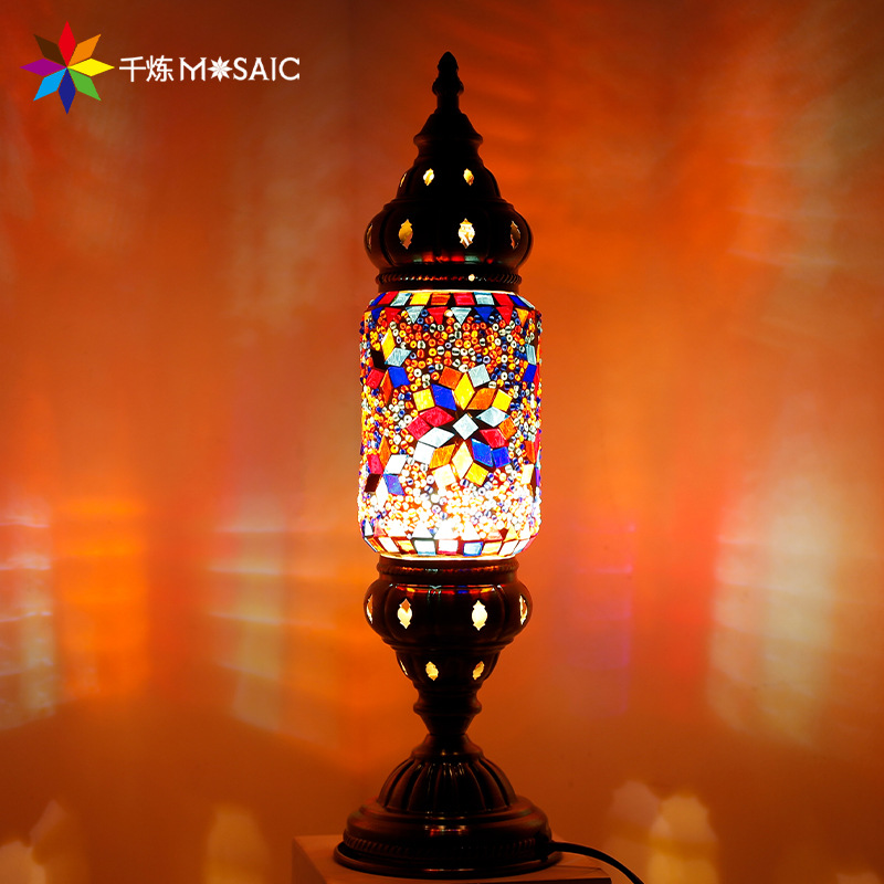 Thousand Refined Creative Table Lamp Retro Romantic Bedroom Nightlight Cafe Hotel Turkish Handmade Decorative Table Lamp