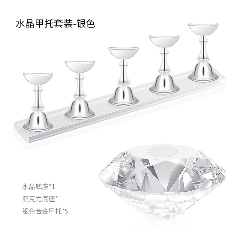 Japonés de uñas titular de tablero de ajedrez soporte de acrílico soporte de exhibición práctica de uñas titular de cristal base de uñas soporte de práctica