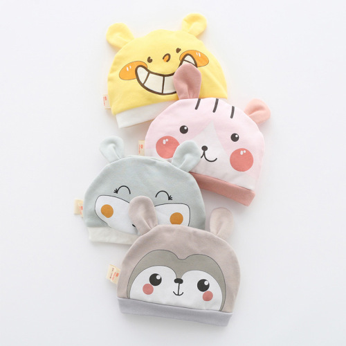 Baby Hat 0-3 Months 100% Cotton Cap Spring and Summer Newborn Girls and Boys Baby Newborn Hat 6 Months Full Moon