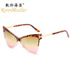 Fashionable sunglasses, trend glasses solar-powered, city style, cat's eye, European style