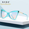 Fashionable sunglasses, trend glasses solar-powered, city style, cat's eye, European style