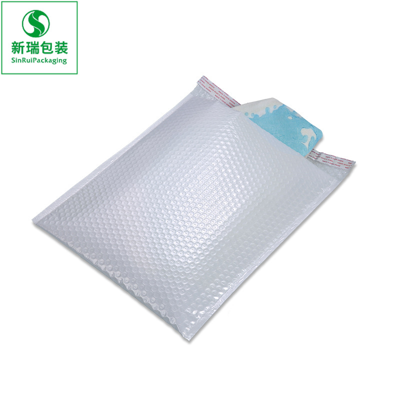 Película blanca nacarada bolsa de burbujas bolsa de sobres engrosados 13*17 bolsa de mensajería joyería caja del teléfono móvil embalaje bolsa de espuma pequeña