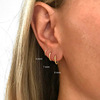 Earrings with pigtail, European style, silver 925 sample, simple and elegant design
