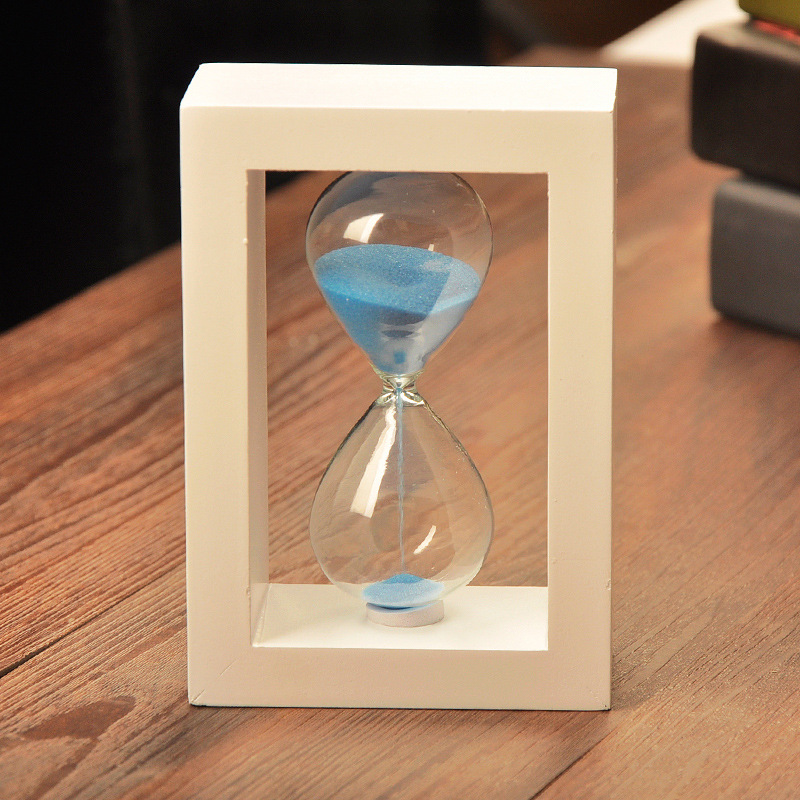 Reloj de arena temporizador marco blanco 10 minutos cumpleaños creativo Día de San Valentín Regalo De vacaciones regalo de cumpleaños