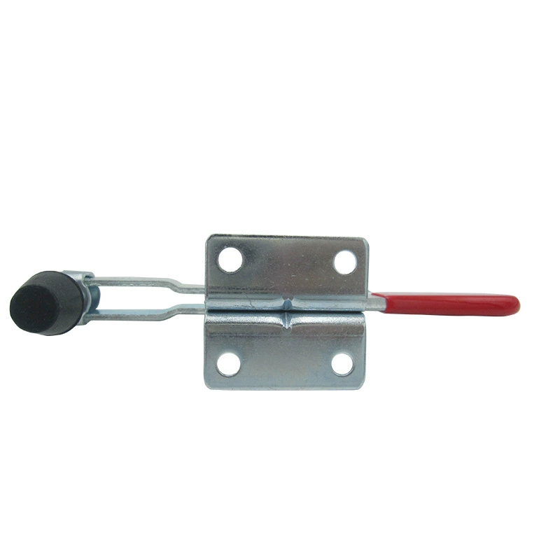Horizontal toggle clamp (BRH) BRH‑201C, quick‑release, steel base with rubber spindle
