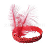 1920s Gatsby party with a beads and feather head with a ladies ball party decorative headband ostrich hair band