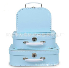 cardboard baby suitcase，高级纸板宝宝服装女士内衣包装手提盒