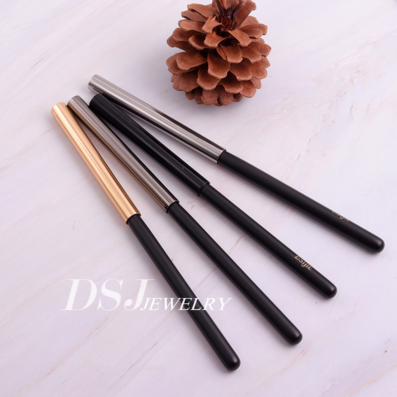 Utilizado comúnmente 8mm titular de la pluma de uñas sellado opaco metal color retención clavo pluma tapa multicolor Arco Iris color fábrica al por mayor