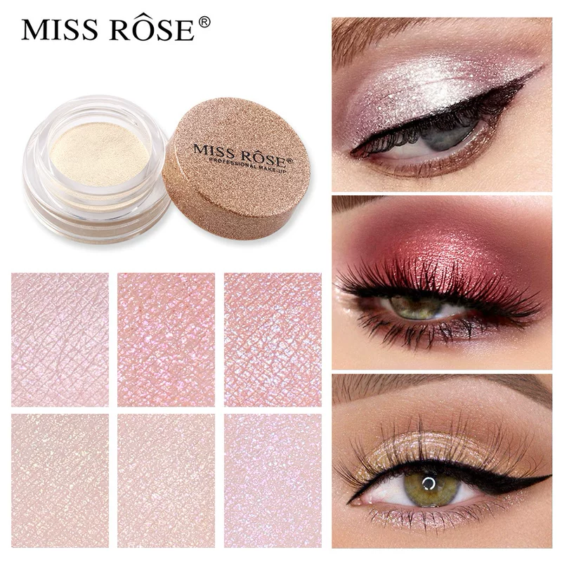 Тени для век MISS ROSE, хайлайтер для лица