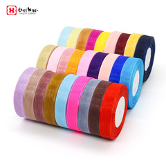 Manufacturer 2 cm snow yarn with gift box packaging transparent ribbon DIY chiffon yarn with cake baking