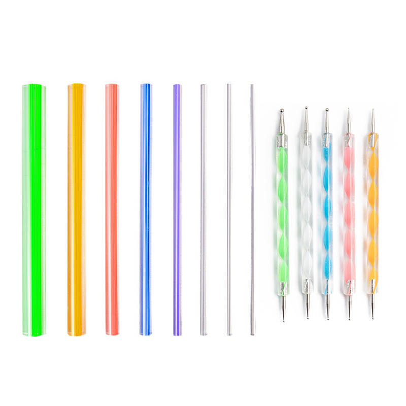 Transfronteriza Mandala herramientas 13 piezas de arcilla acrílico palo vertical grano adorno color relleno pintura punto taladro pluma