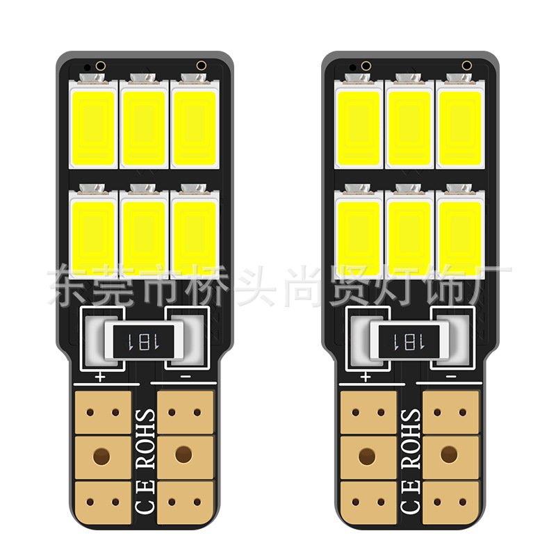 Comercio exterior nuevo t10 led ancho luz de lectura del coche luz 5730 6smd decodificación instrumento matrícula bombilla pequeña